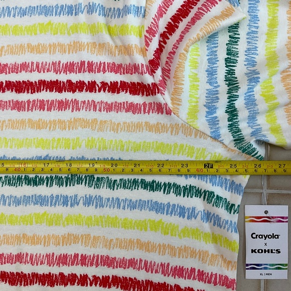 Crayola Pajama Set Men's  Size XL  Striped 2-Piece - Picture 8 of 16